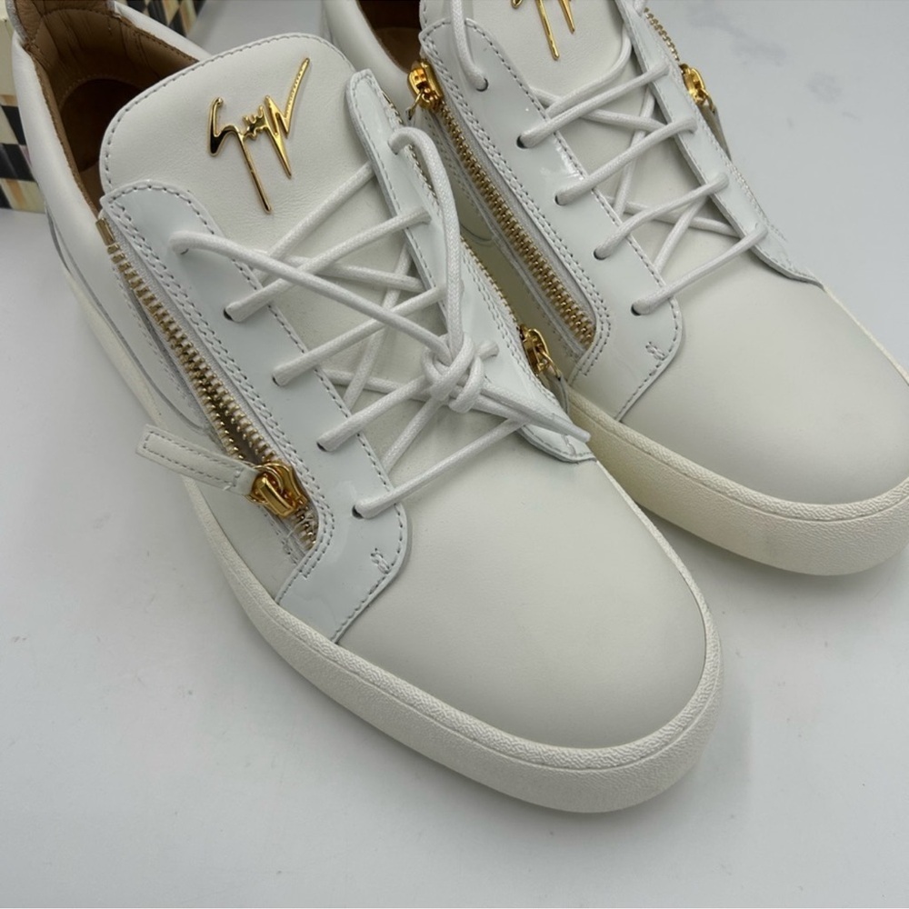 Men’s Giuseppe Zanotti low top leather sneakers size 47 made in Italy. - Picture 2 of 11